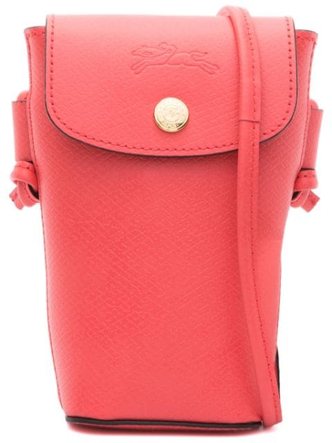 Longchamp Épure leather phone pouch