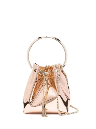 バックパック・リュック Jimmy Choo BON BON TZZ Bucket Bags & Backpacks patent Jimmy Choo Bon Bon patent-finish Bucket Bag | Pink | FARFETCH LB