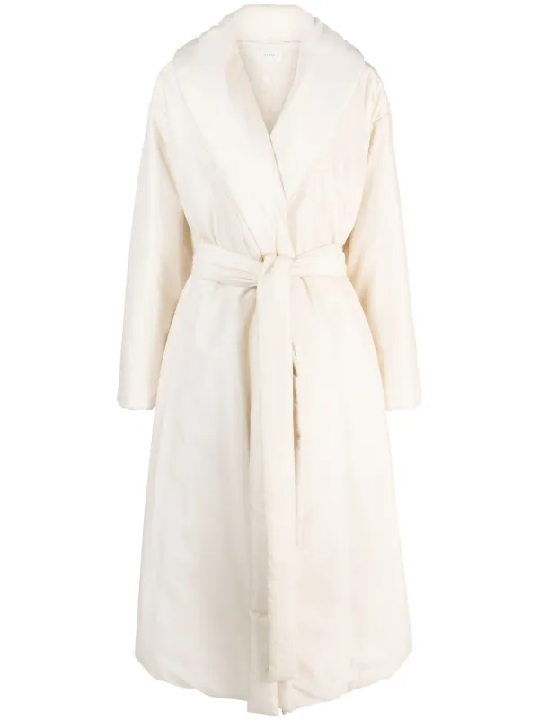 The Row Francine Tied-waist Coat in Neutrals