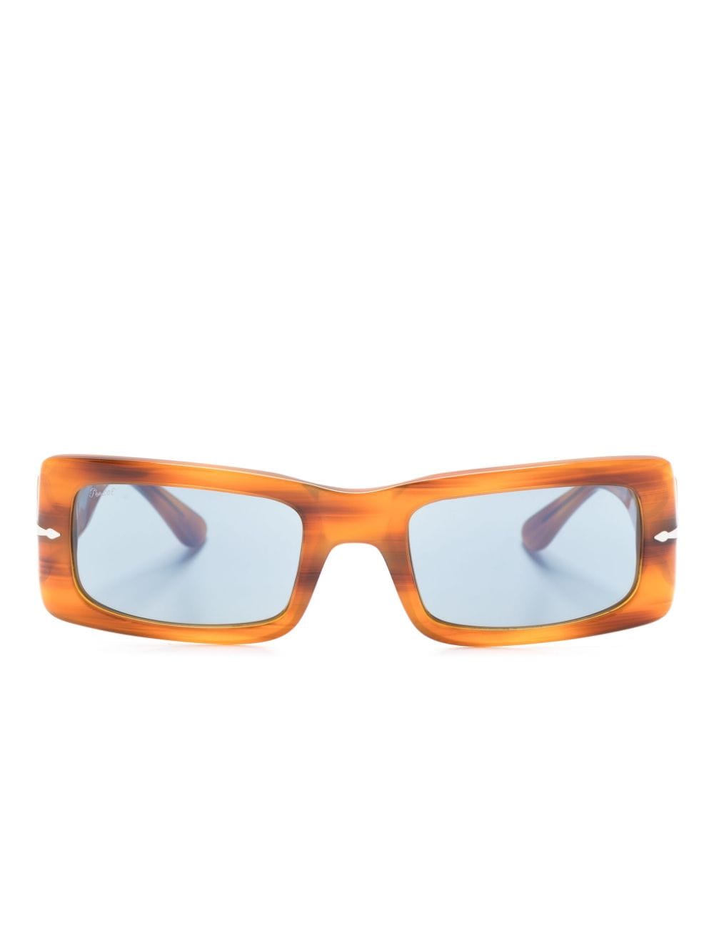 Persol Francis striped rectangle-frame sunglasses - Toni neutri