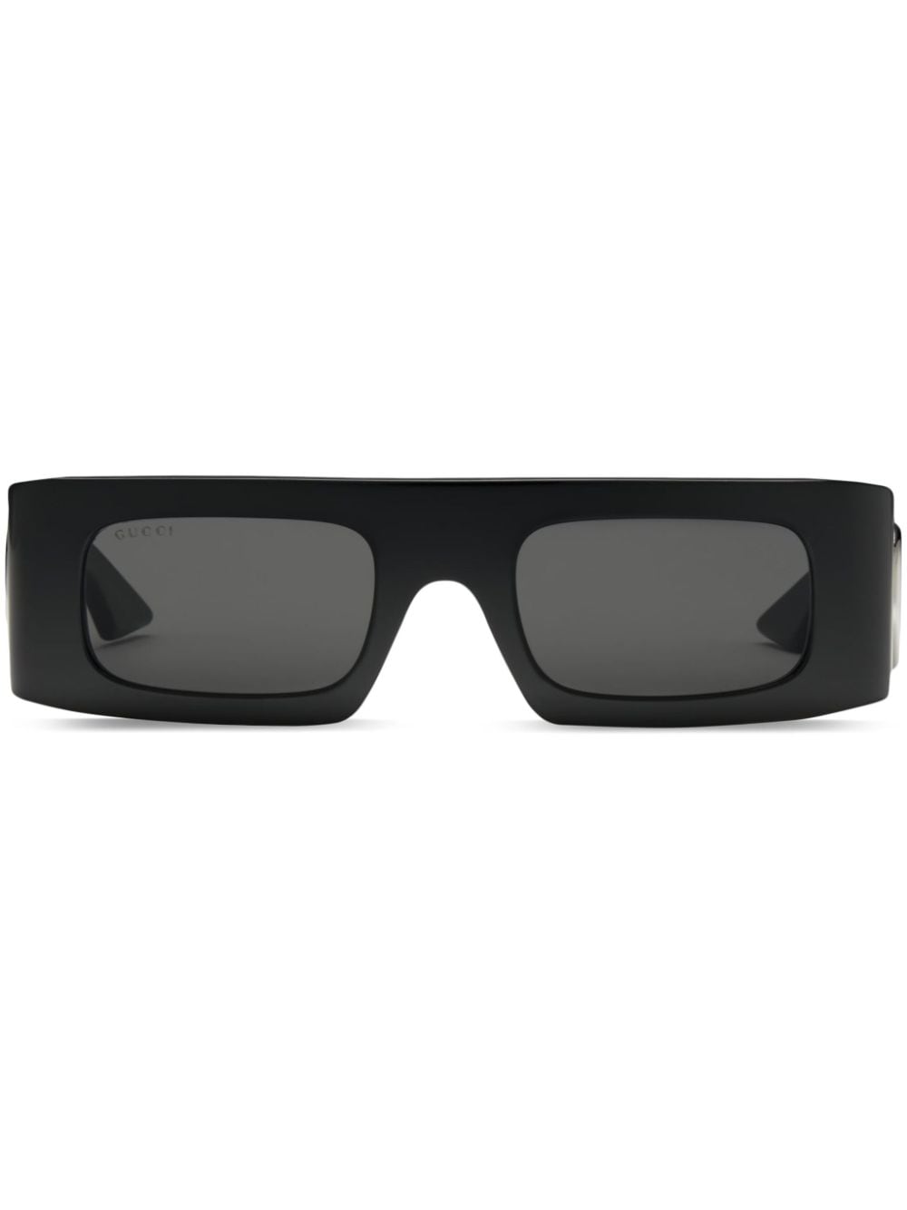 Gucci Interlocking G Rectangle-frame Sunglasses In Black