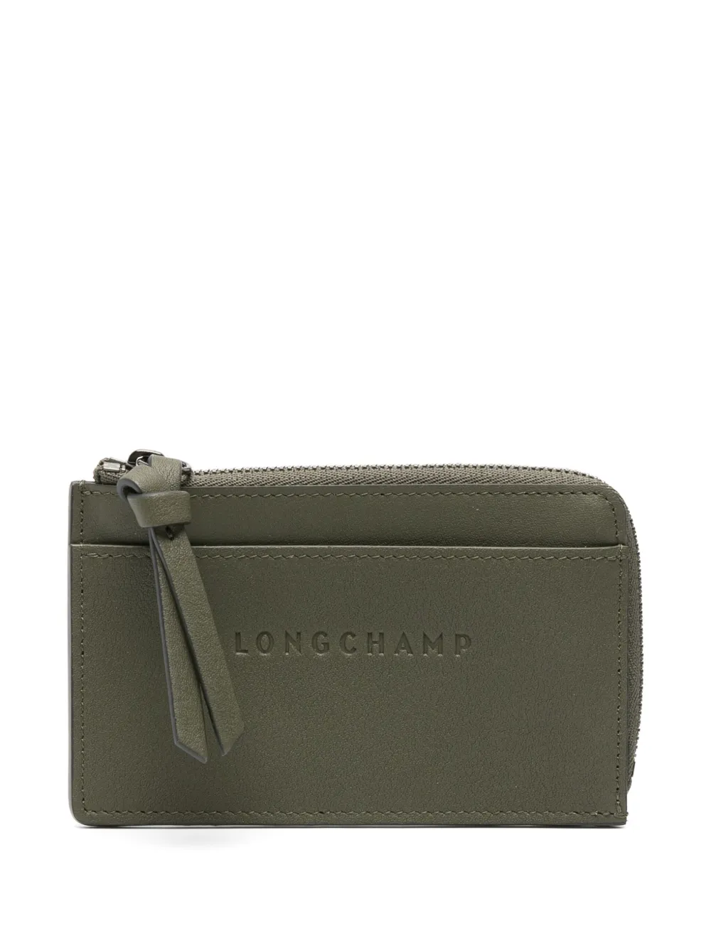 Longchamp 3d Leather Cardholder In Green