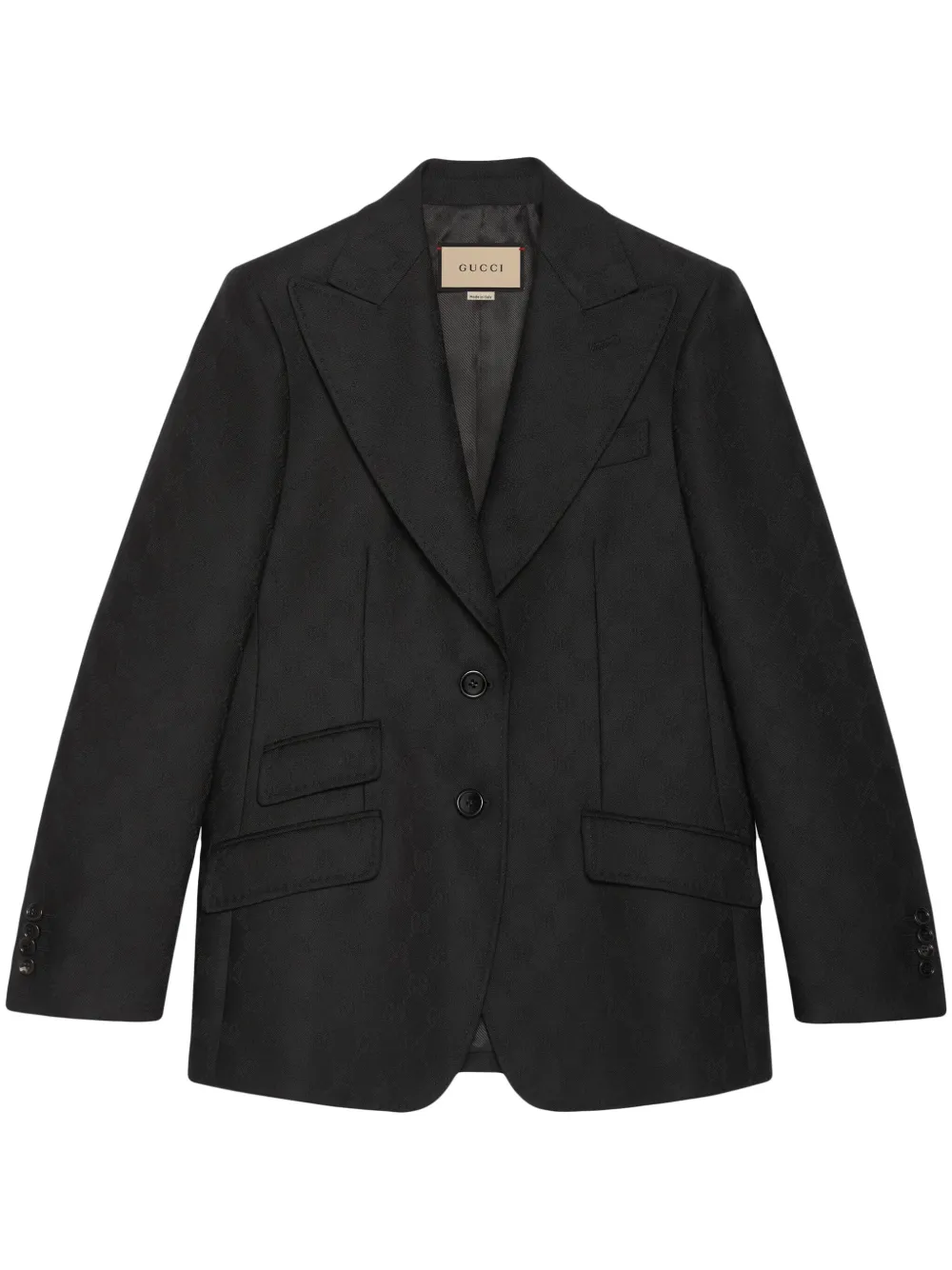 Gucci GG-jacquard wool blazer – Black