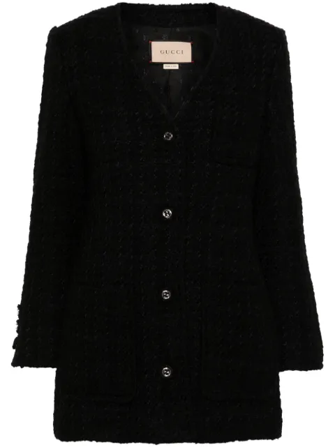 Gucci chamarra de tweed con botones