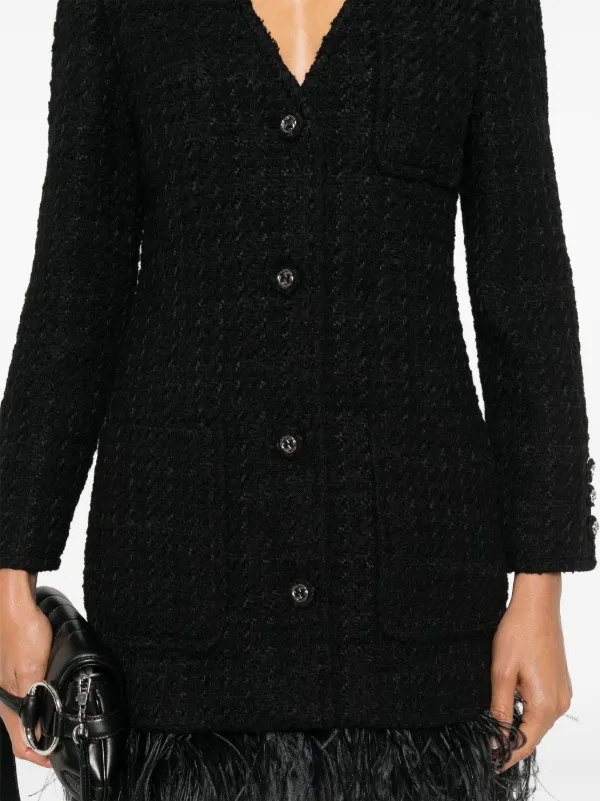 Gucci ツイード シングルジャケット | ブラック | FARFETCH JP