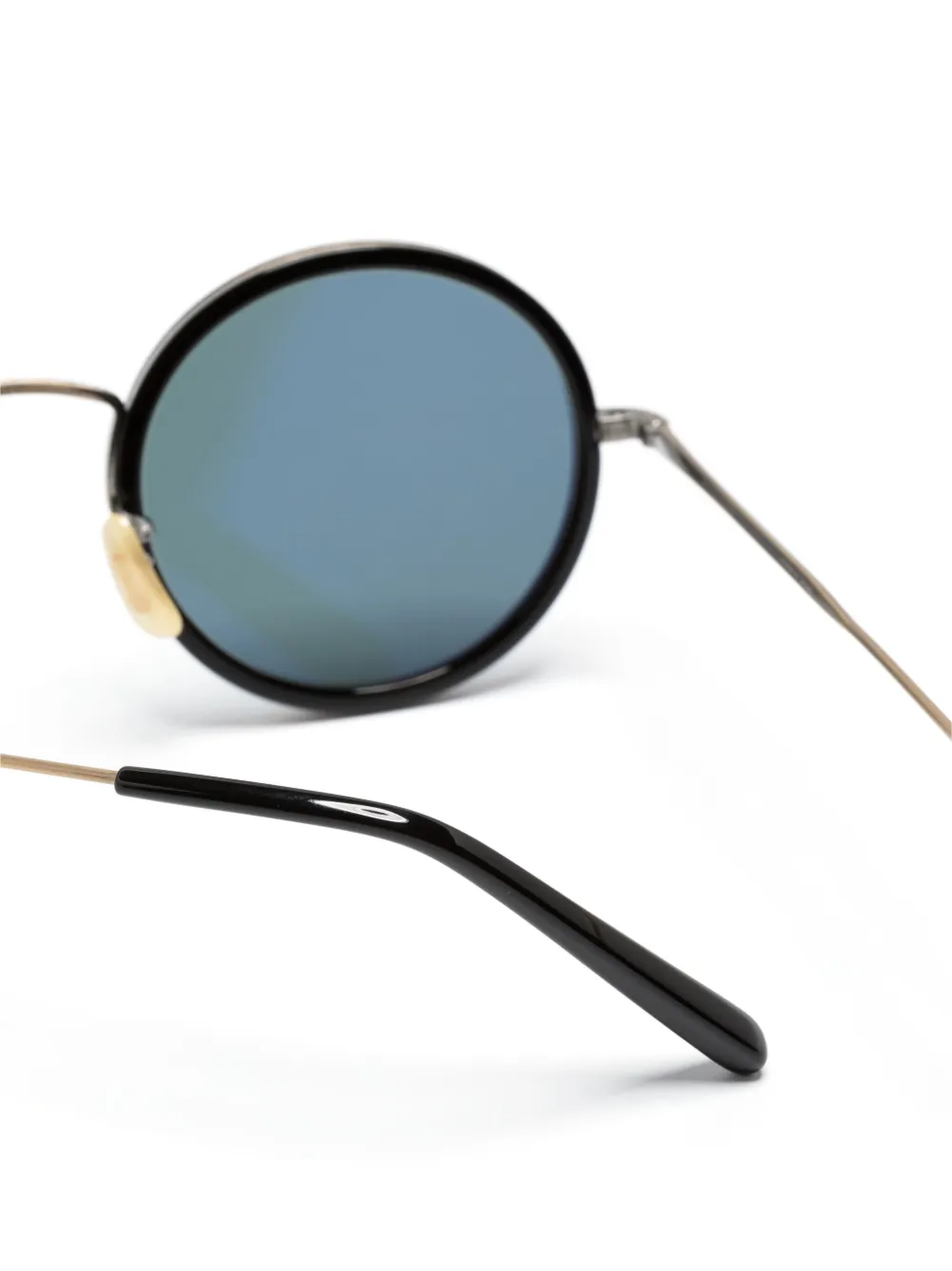 Eyevan Inc. Zonnebril met rond montuur Zwart