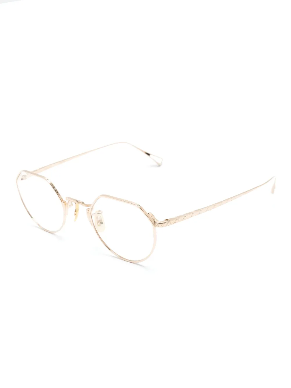 Eyevan Inc. Bril met geometrisch montuur Goud