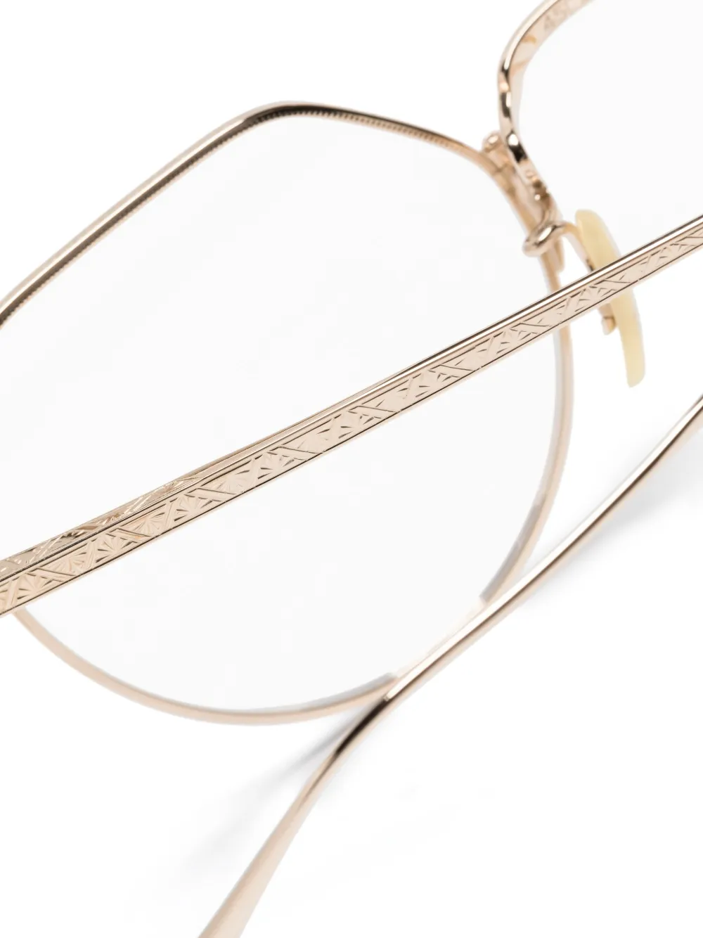 Eyevan Inc. Bril met geometrisch montuur Goud