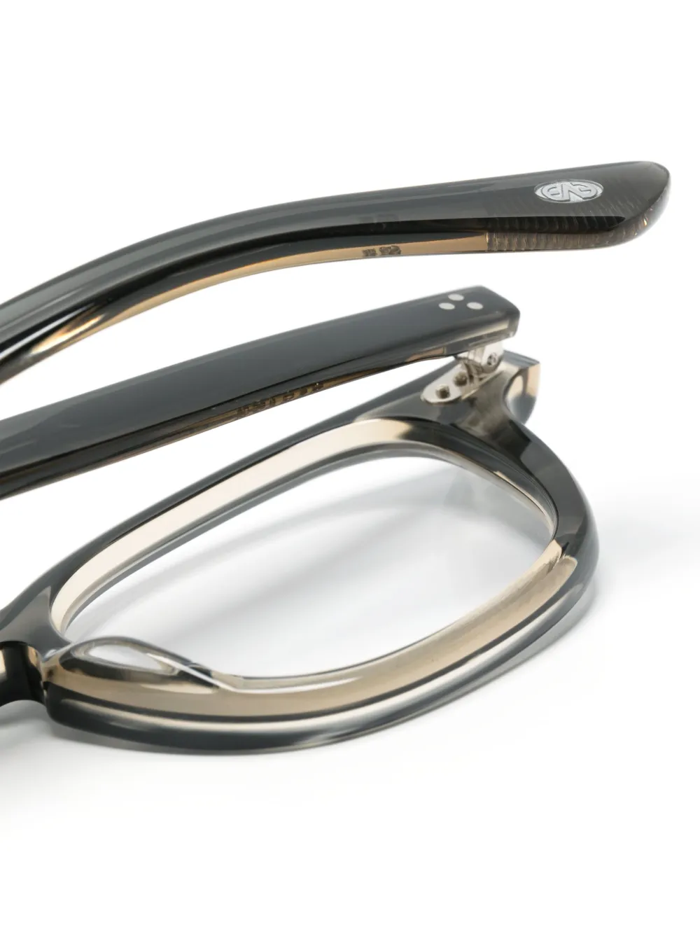 Eyevan Inc. Bril met rond montuur Grijs