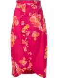 Isolda Tarsila floral-print wrap skirt - Pink