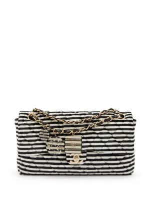 CHANEL Pre-Owned 2006 Classic Flap Striped Shoulder Bag - Farfetch