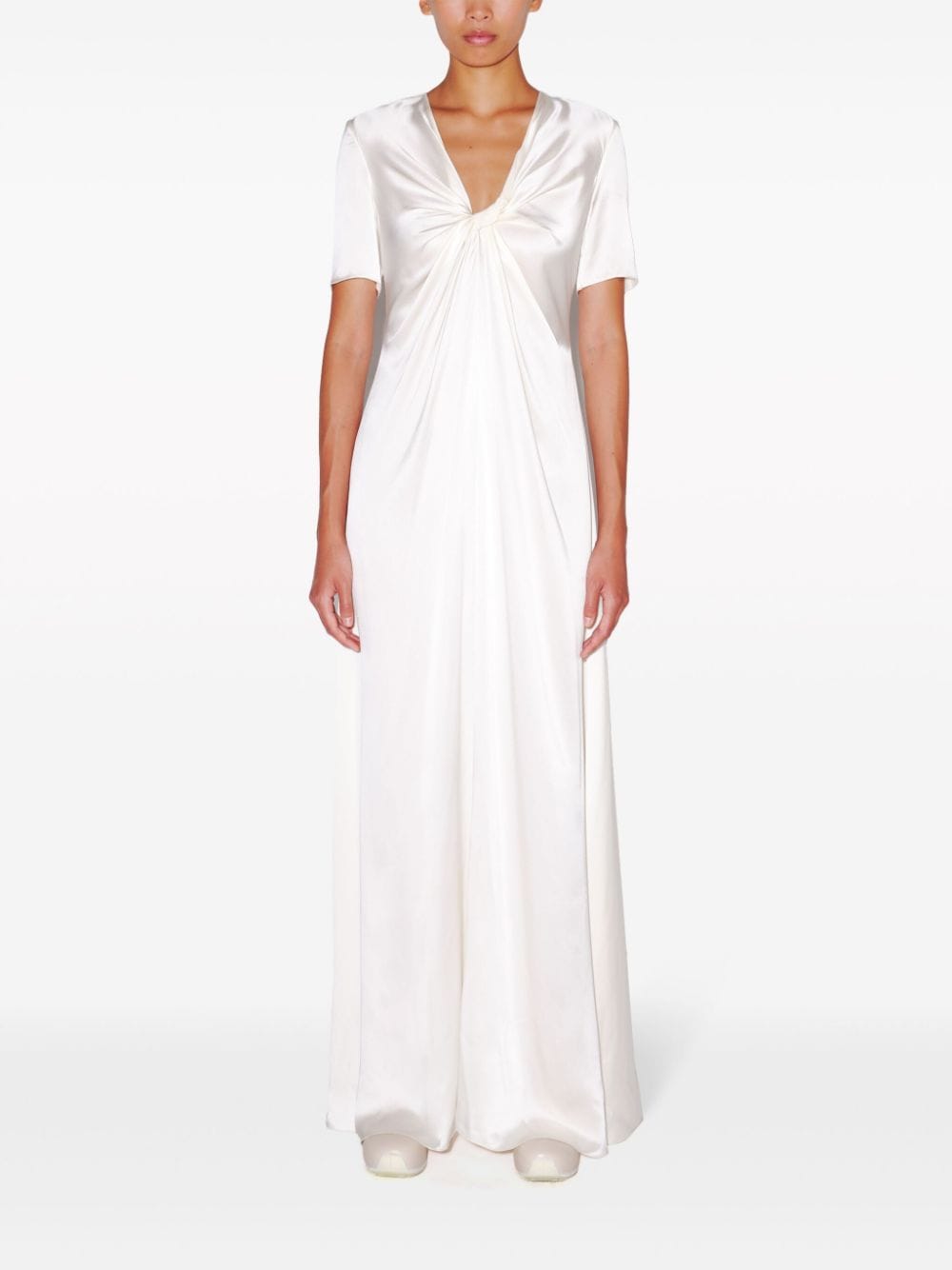 Rosetta Getty Maxi-jurk met V-hals Wit