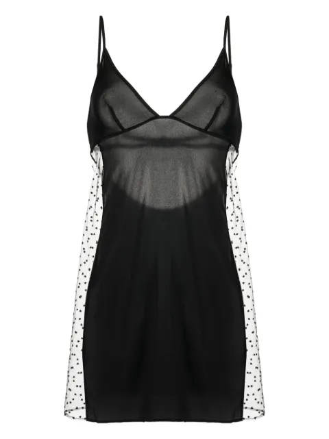 Kiki de Montparnasse Merci tulle-panel silk nightdress