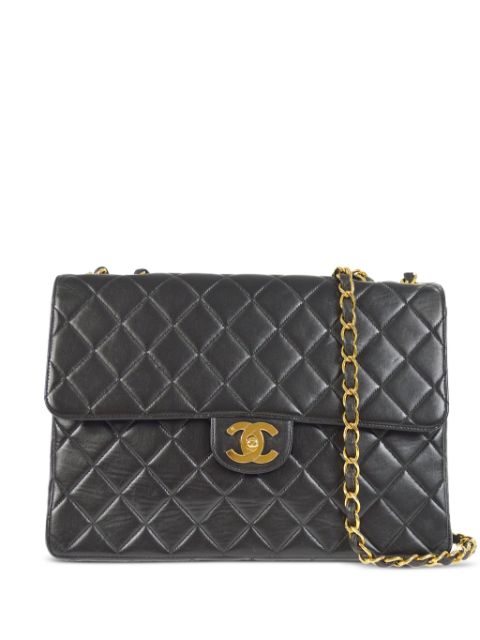 HOT SALE CHANEL 1995 jumbo Classic Flap shoulder bag Women