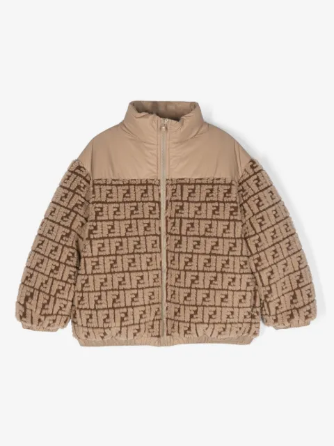 Fendi Kids FF-motif fleece down jacket