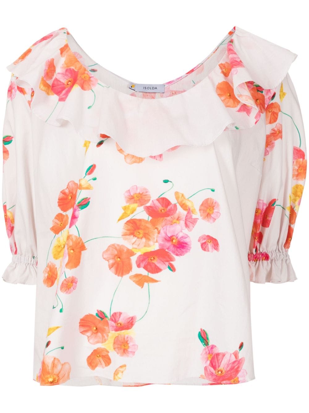 Poppies Field Forever ruffled blouse