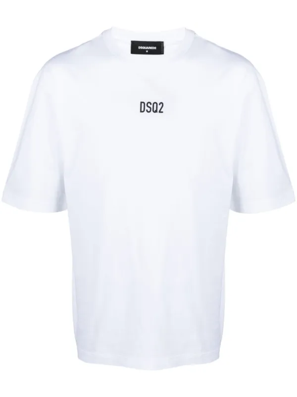 DSQUARED2 logo-print Cotton T-shirt | White | FARFETCH