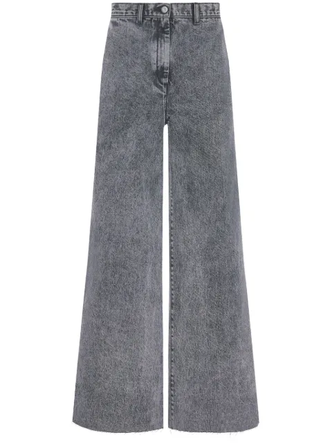 Rosetta Getty acid-wash wide-leg jeans