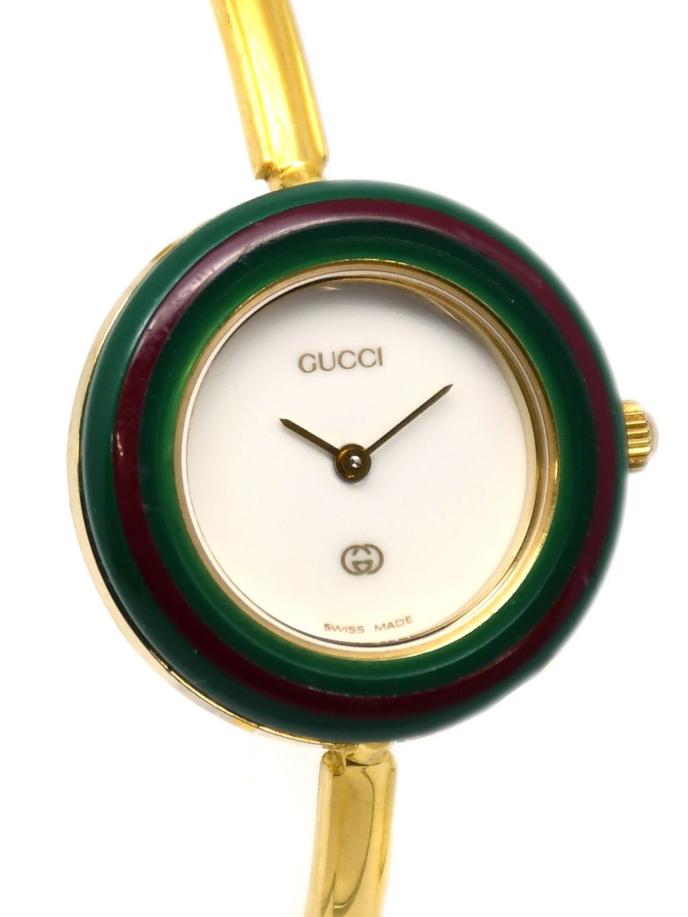 Gucci Pre-Owned 1990-2000s pre-owned Change Bezel Chameleon 25 mm horloge - Wit