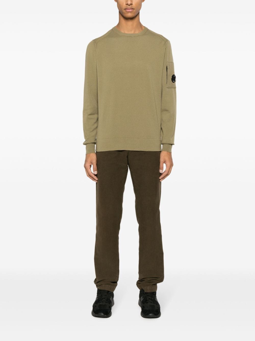 C.P. Company Lens-detail crew-neck jumper Bruin