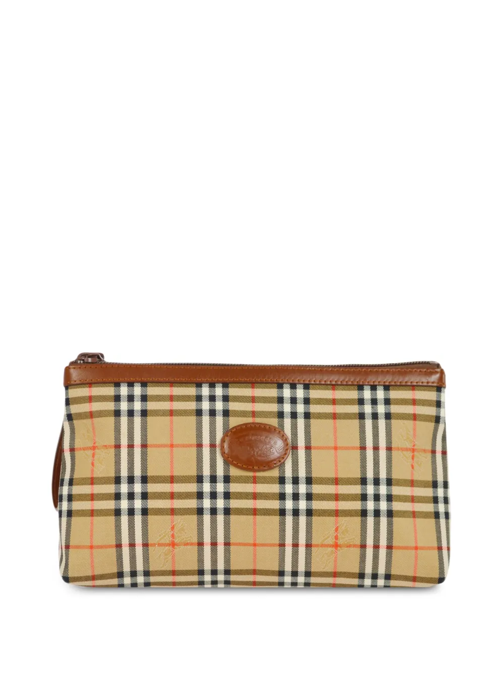 Burberry Pre Owned Pochette Zippée à Motif House Check 1990 2000 Farfetch 4235