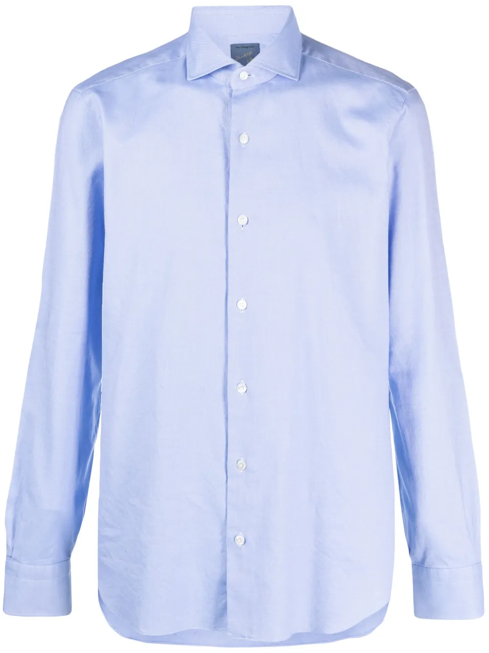 Barba Overhemd met gespreide kraag Blauw