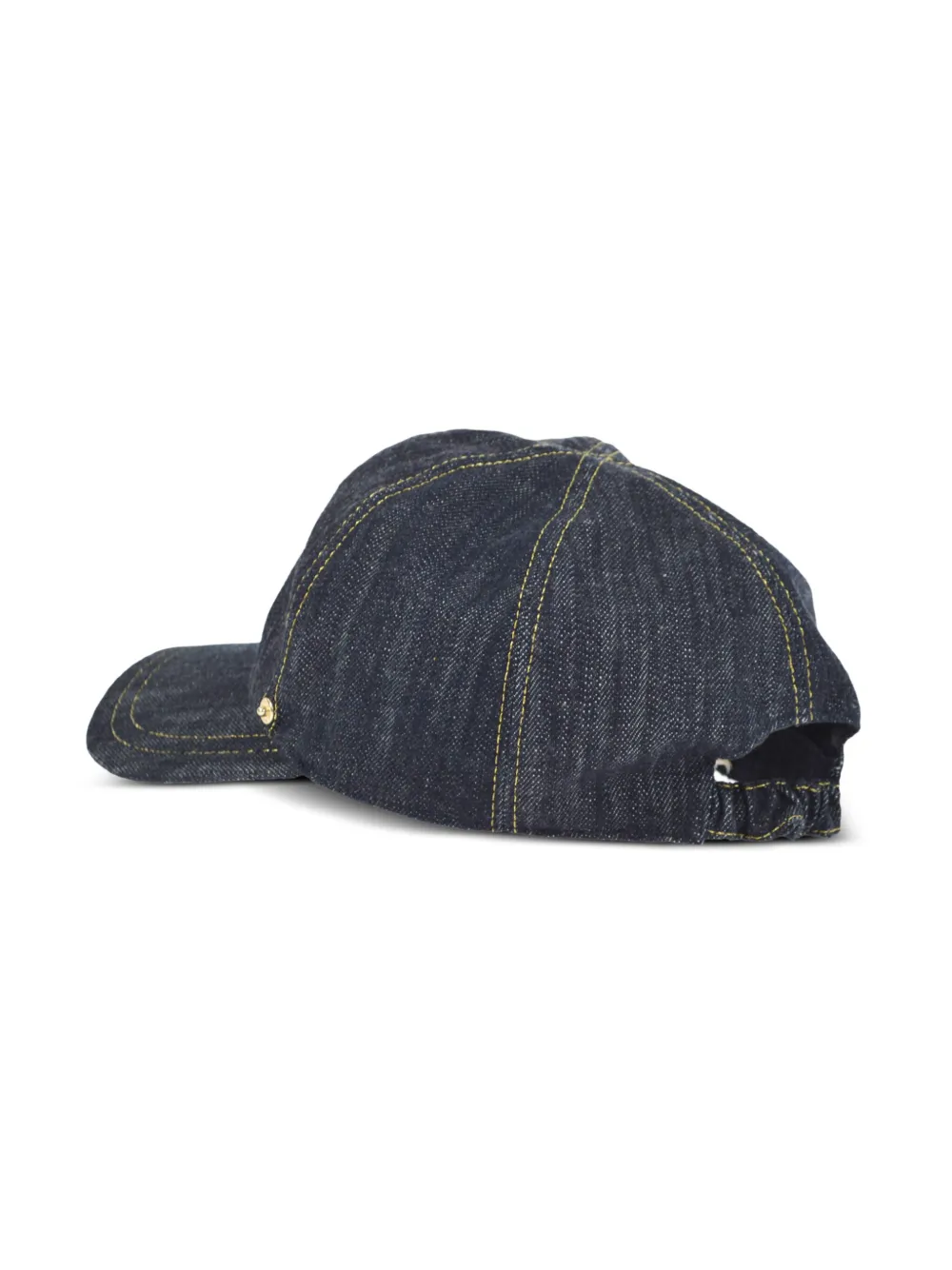 CHANEL Pre-Owned 1990-2000s CC stitch denim cap - Blauw