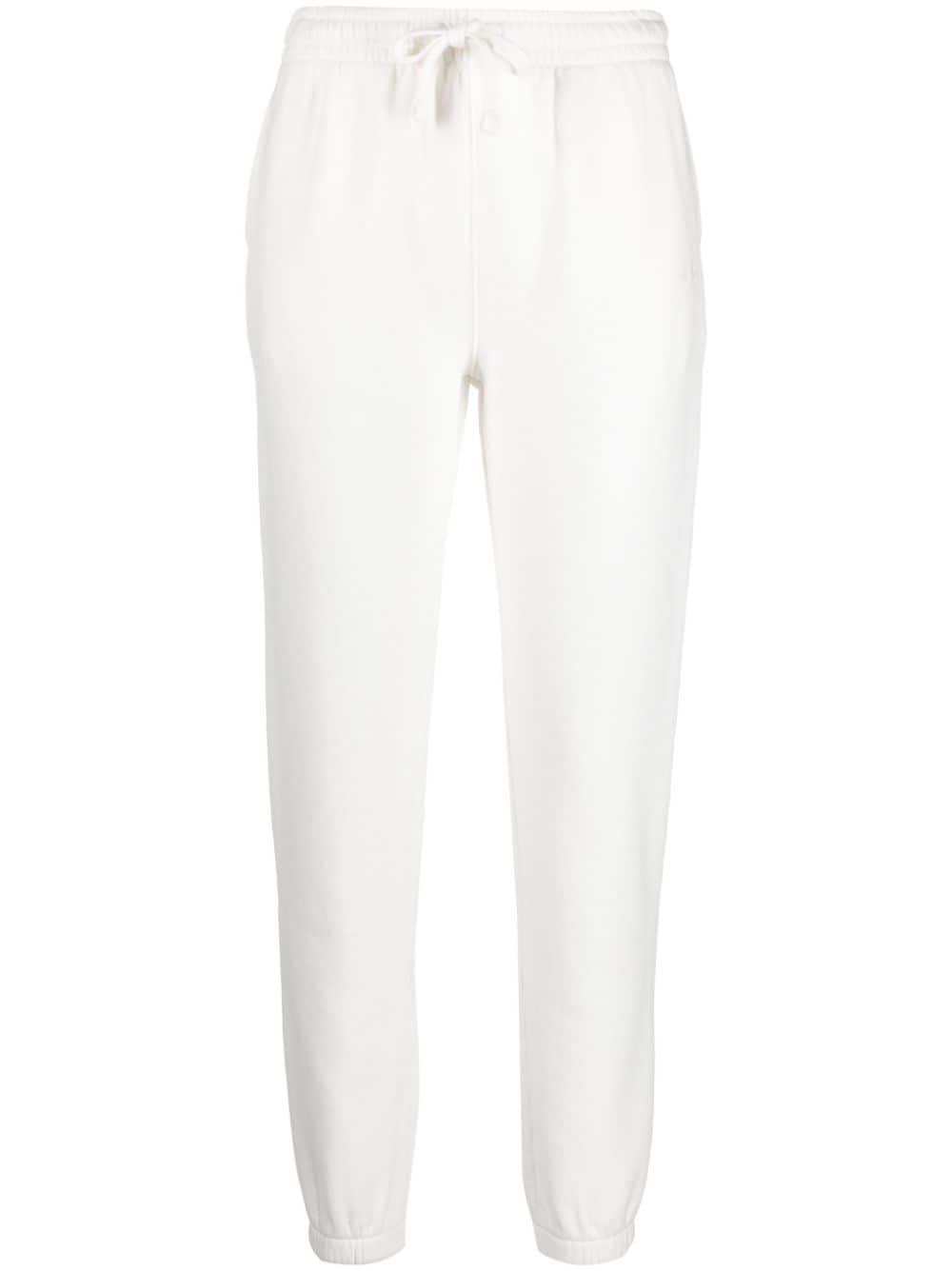 Mc2 Saint Barth Tapered Cotton Track Pants In White