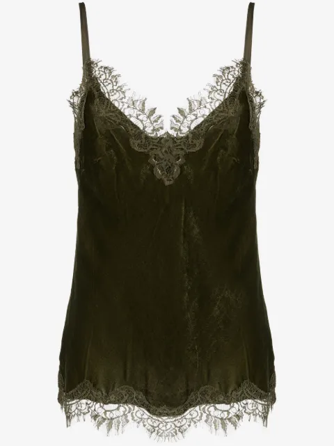 Gold Hawk Coco Bias Cami velvet top 
