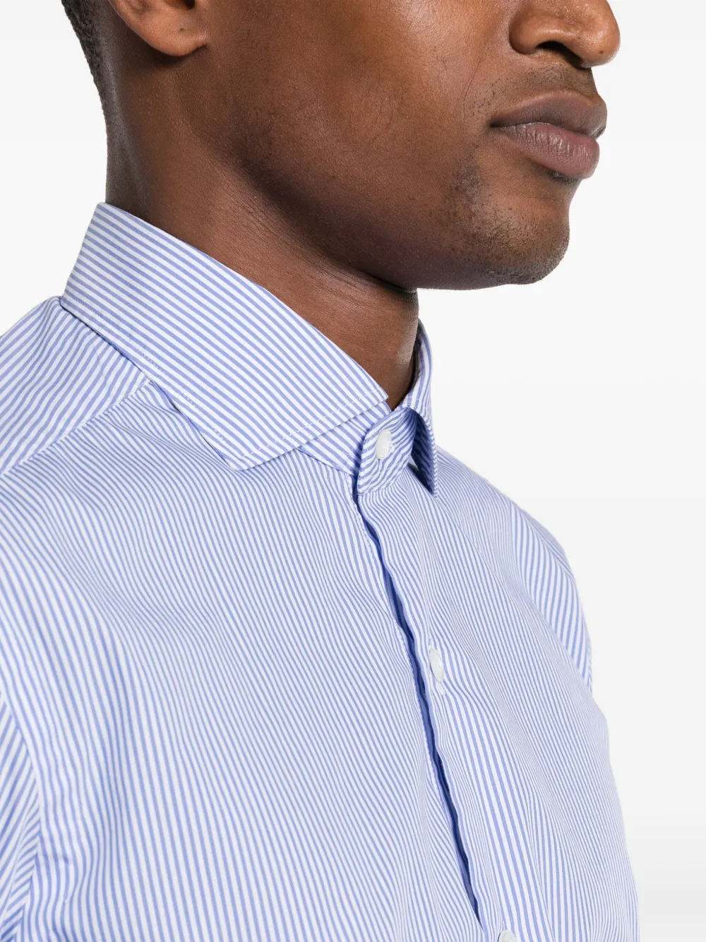 Barba Gestreept overhemd Blauw