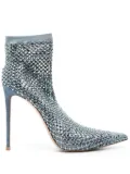 Le Silla Gilda 115mm crystal-embellished boots - Blue