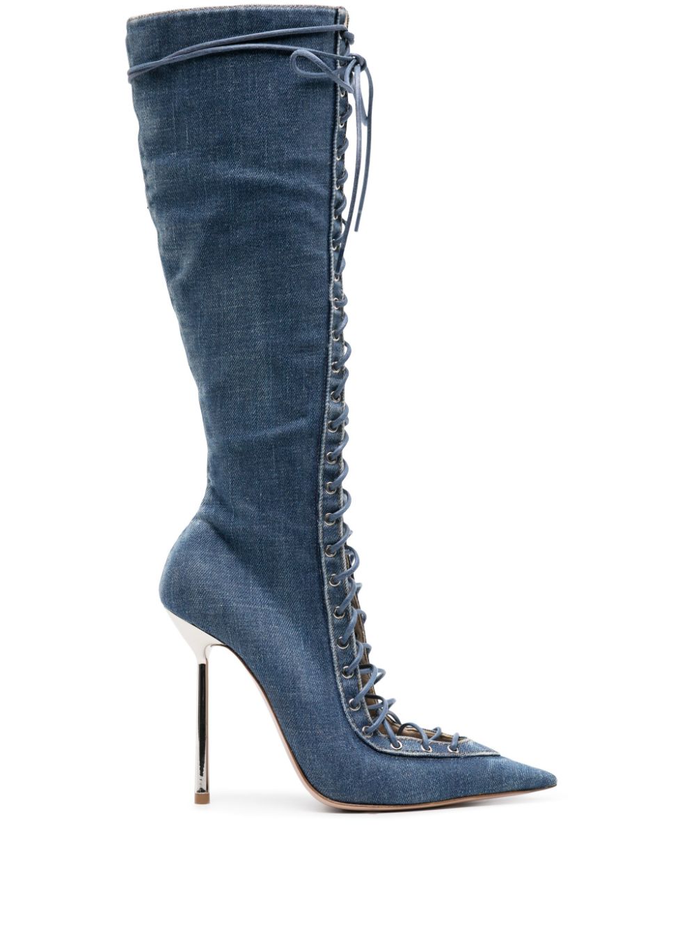 Le Silla Colette 120mm denim boots Blue