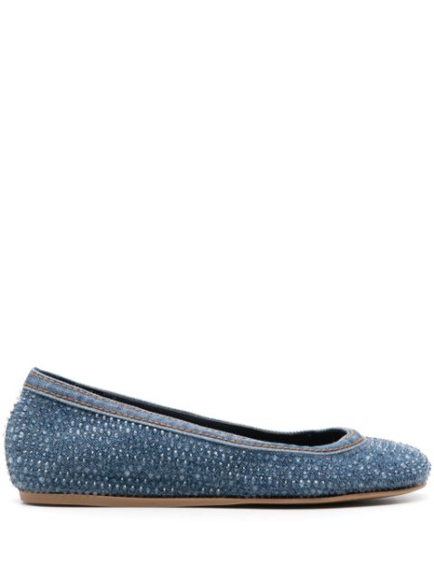 Le Silla Duchess denim ballerina shoes Women