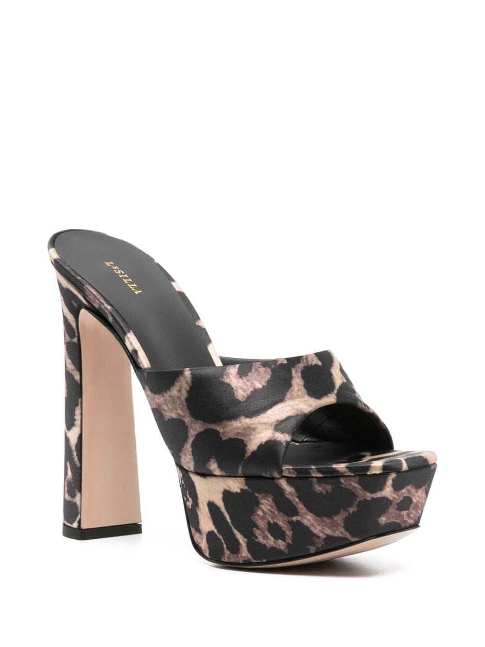 Shop Le Silla Resort 140mm Leopard-print Mules In Neutrals