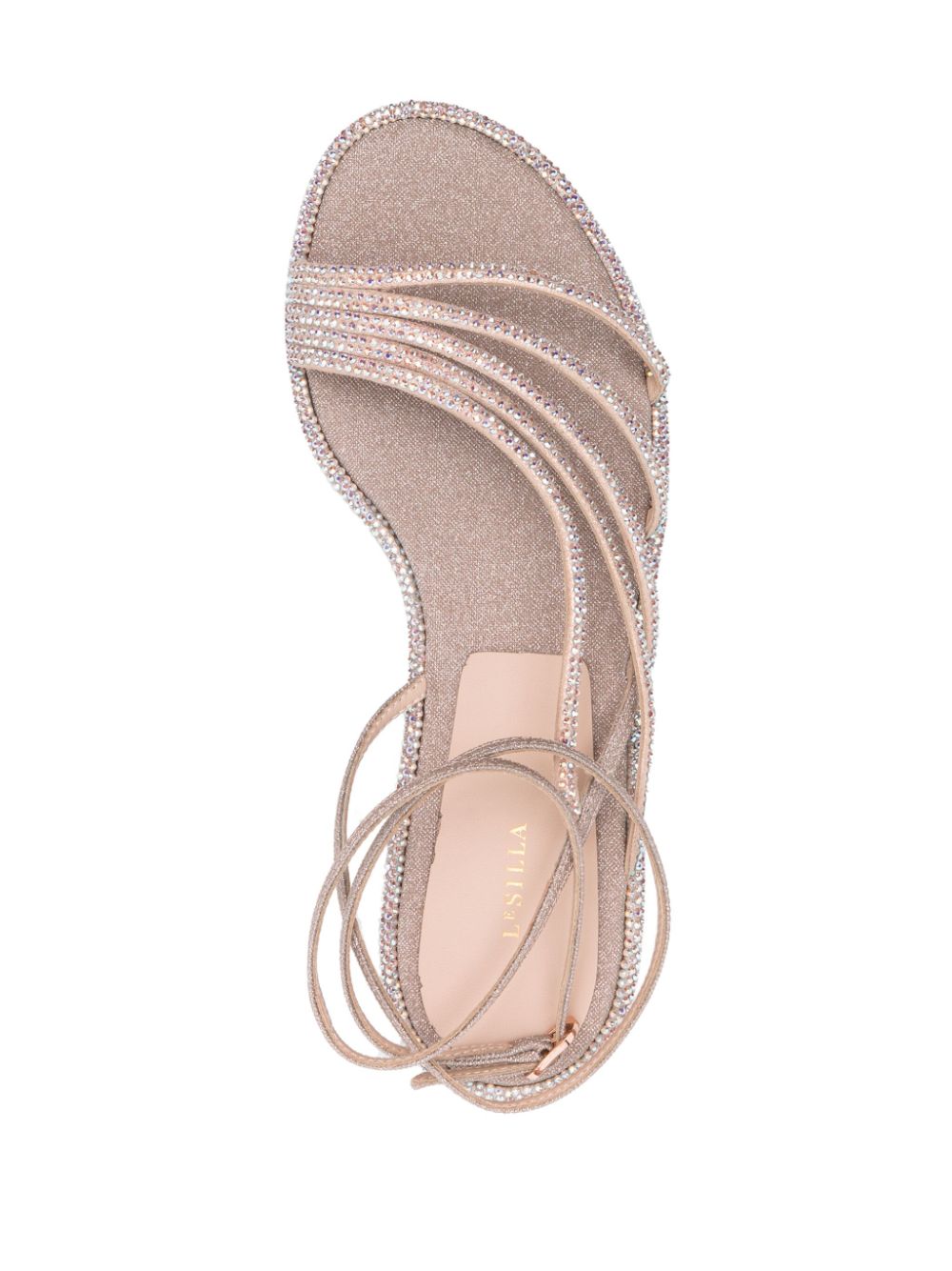 Shop Le Silla Scarlet Crystal-embellished Sandals In Neutrals