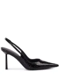 Le Silla Bella croc-embossed slingback pumps - Black
