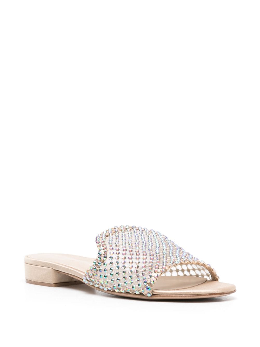 Shop Le Silla Gilda Crystal-embellished Sandals In Gold