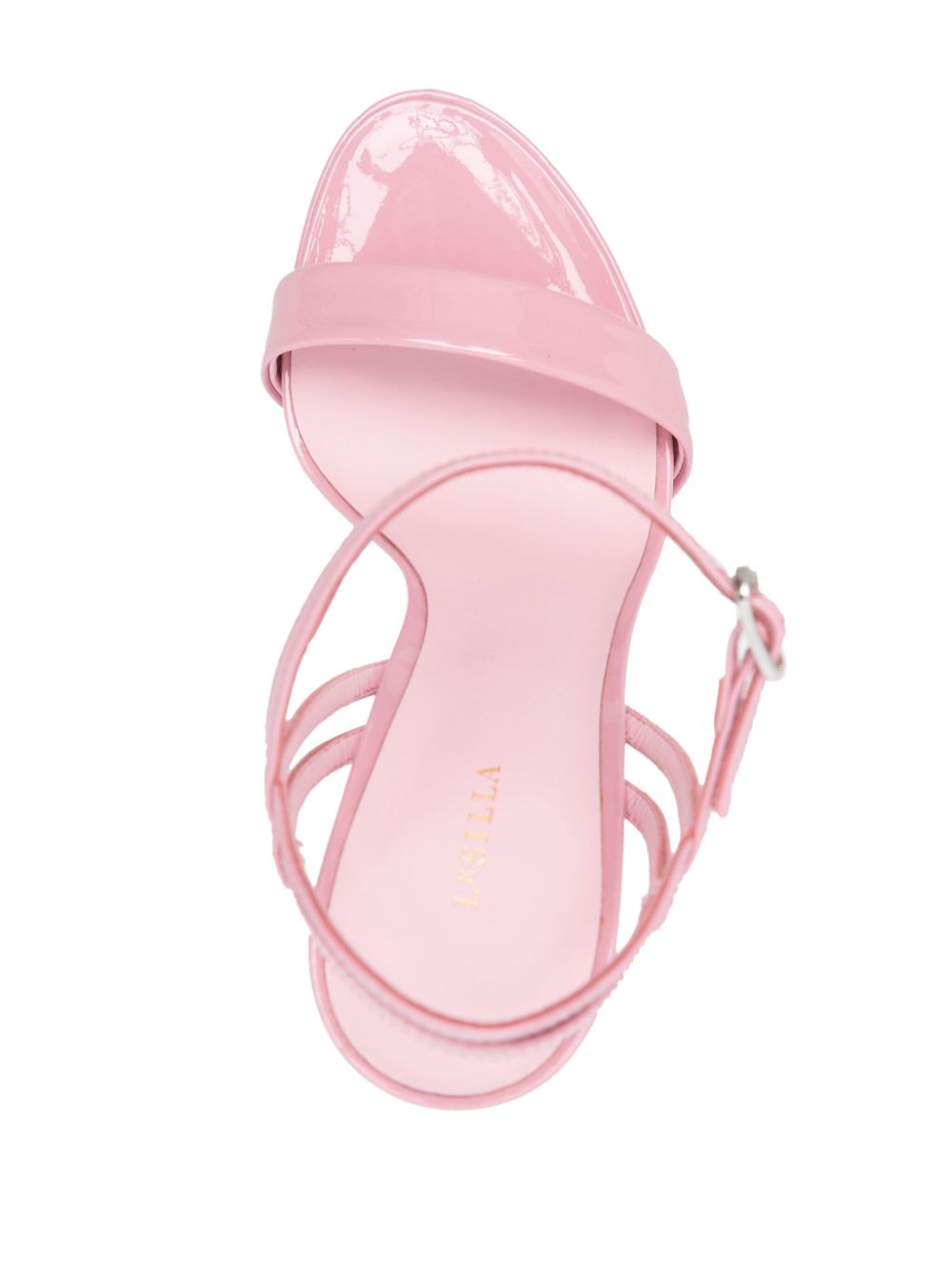 Shop Le Silla Gwen 120mm Patent-leather Sandals In Pink