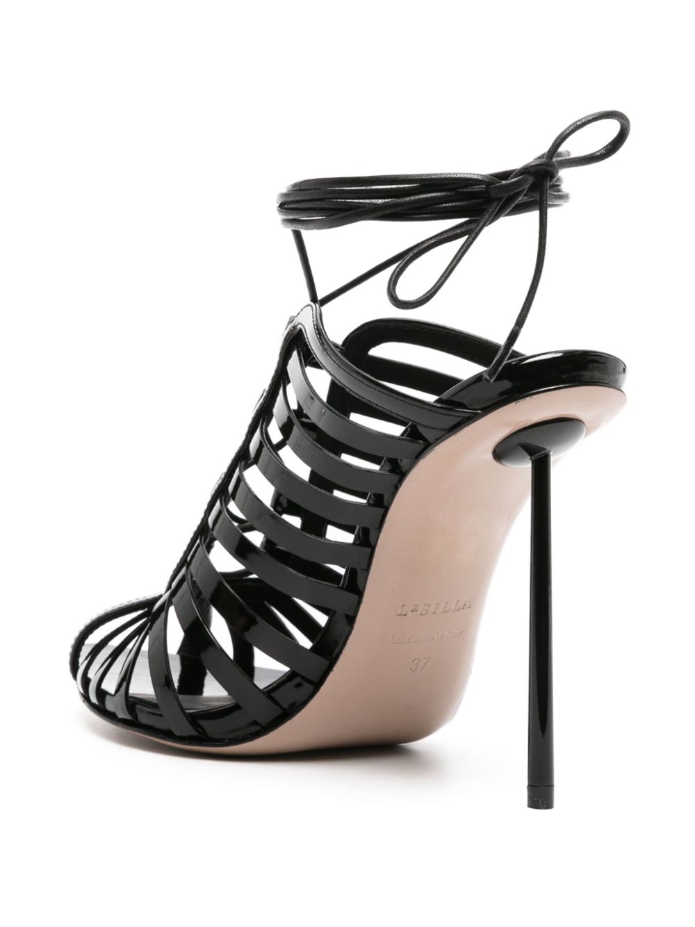 Le Silla Cage 120mm patent-leather sandals Women