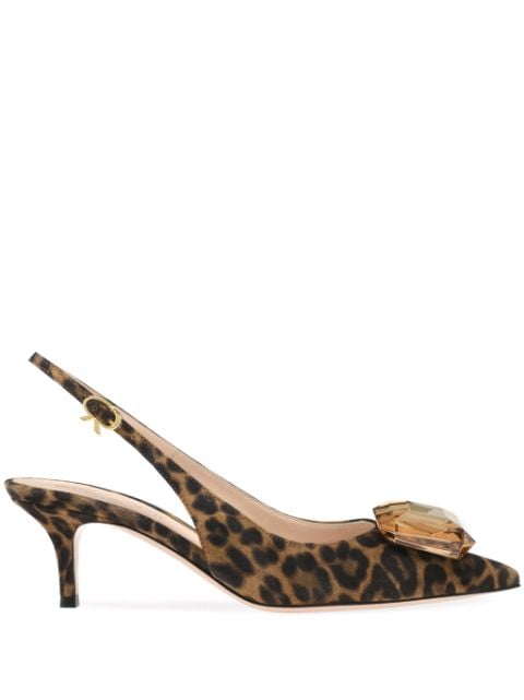 Gianvito Rossi Jaipur 55mm leopard-print pumps Women