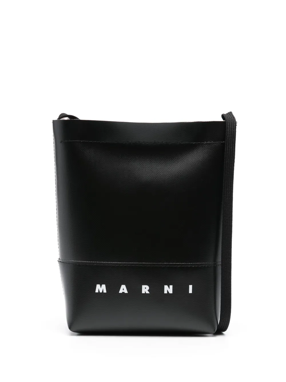 Marni Logo-print Crossbody Bag In Schwarz