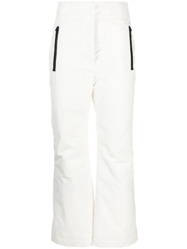 FENDI FF logo print straight leg Ski Trousers White FARFETCH HK