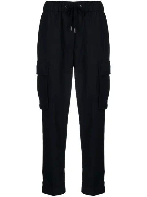 Peserico drawstring-waistband cropped track pants