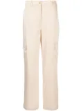 Michael Michael Kors straight-leg satin-finish trousers - Neutrals