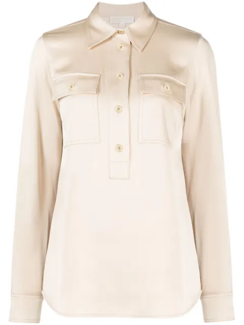 Michael Michael Kors long-sleeve satin-finish shirt