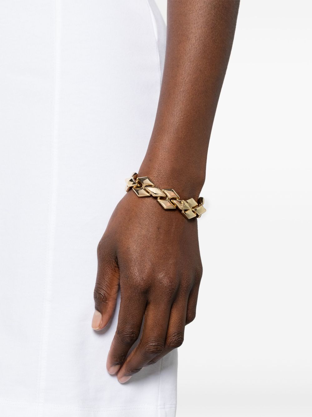 Patrizia Pepe micro Fly geometric-link bracelet - Goud