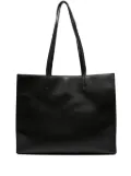 Patrizia Pepe grained leather tote bag - Black