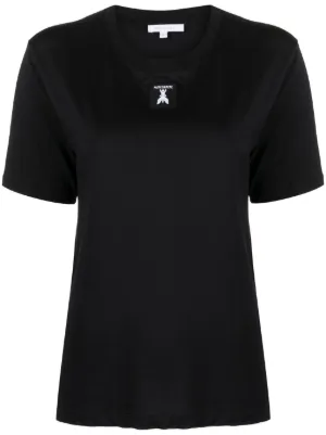 Courrèges コントラストトリム Tシャツ | ブラック | FARFETCH JP