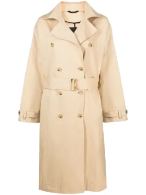 sacai ベージュ ダブルブレスト トレンチコート Sacai ダブルブレスト トレンチコート | ニュートラル | FARFETCH JP
