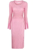 Patrizia Pepe lurex-detail ribbed-knit maxi dress - Pink